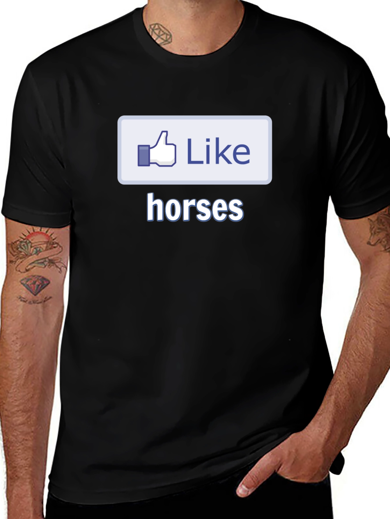 Like Horses Black T-Shirt