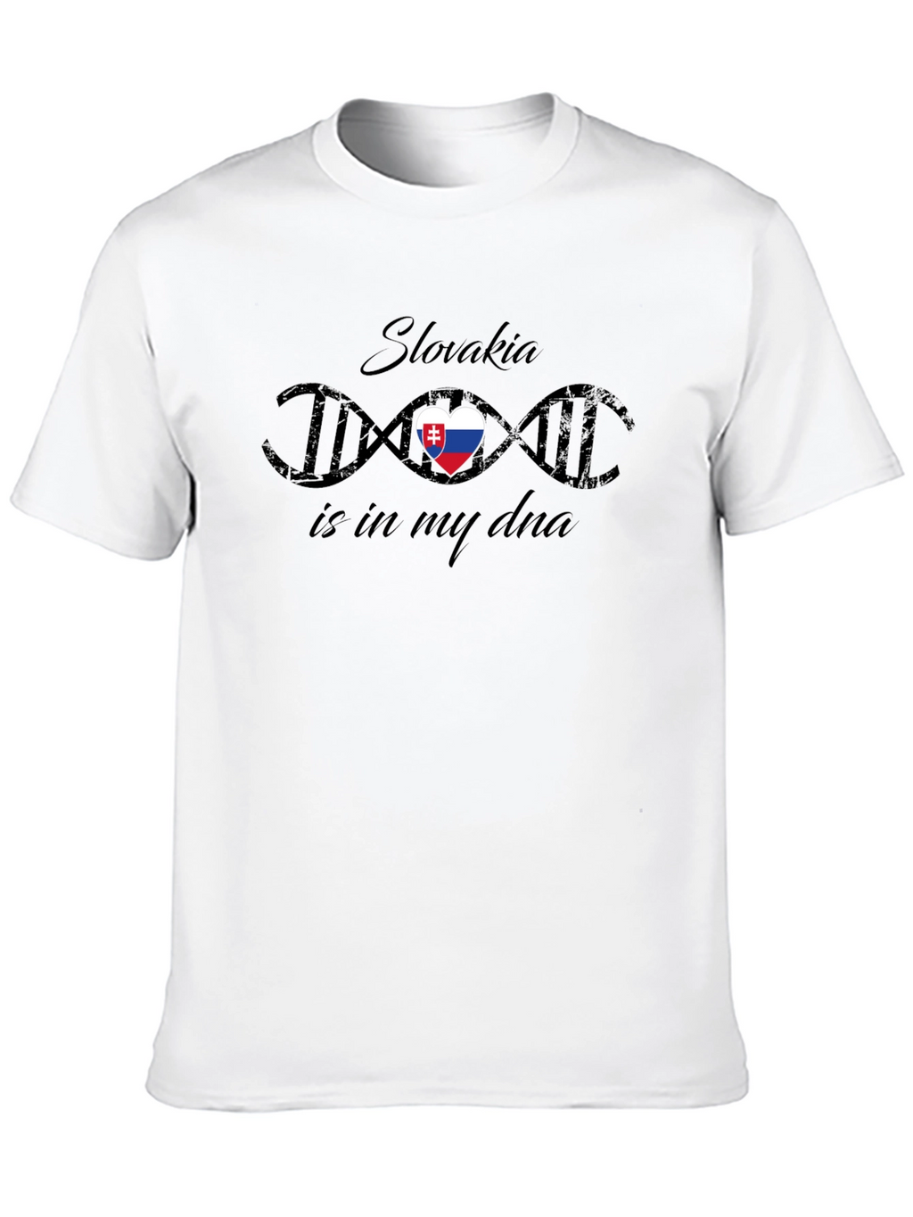 Slovakia DNA Flag Heart T-Shirt