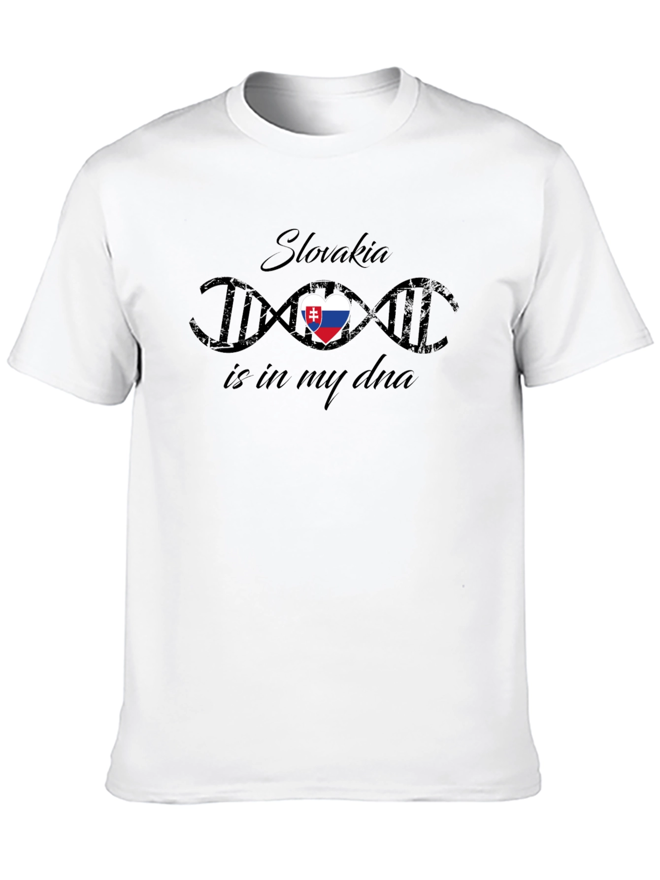 Slovakia DNA Flag Heart T-Shirt