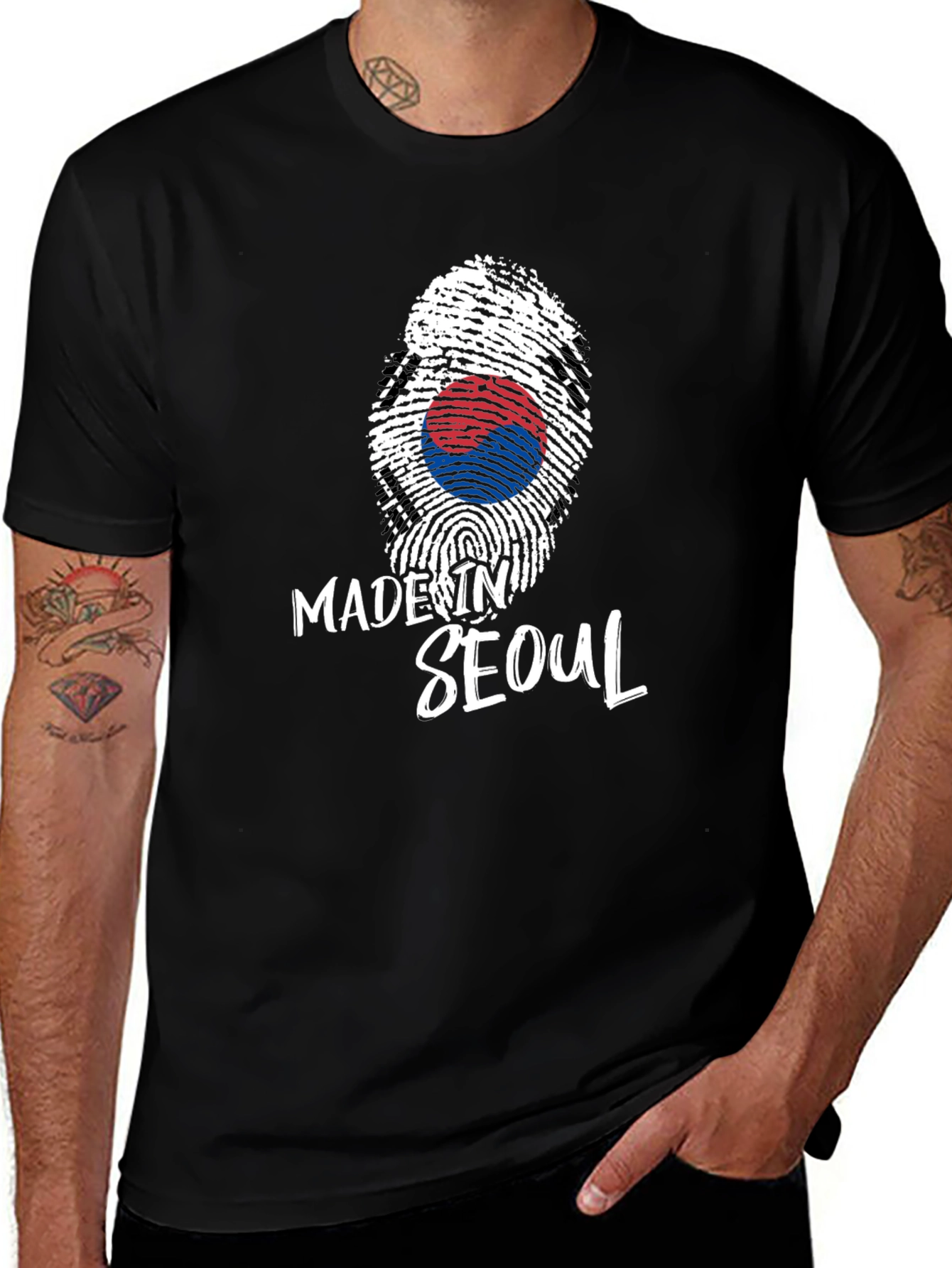 Made in Seoul Fingerprint Flag Graphic Tee