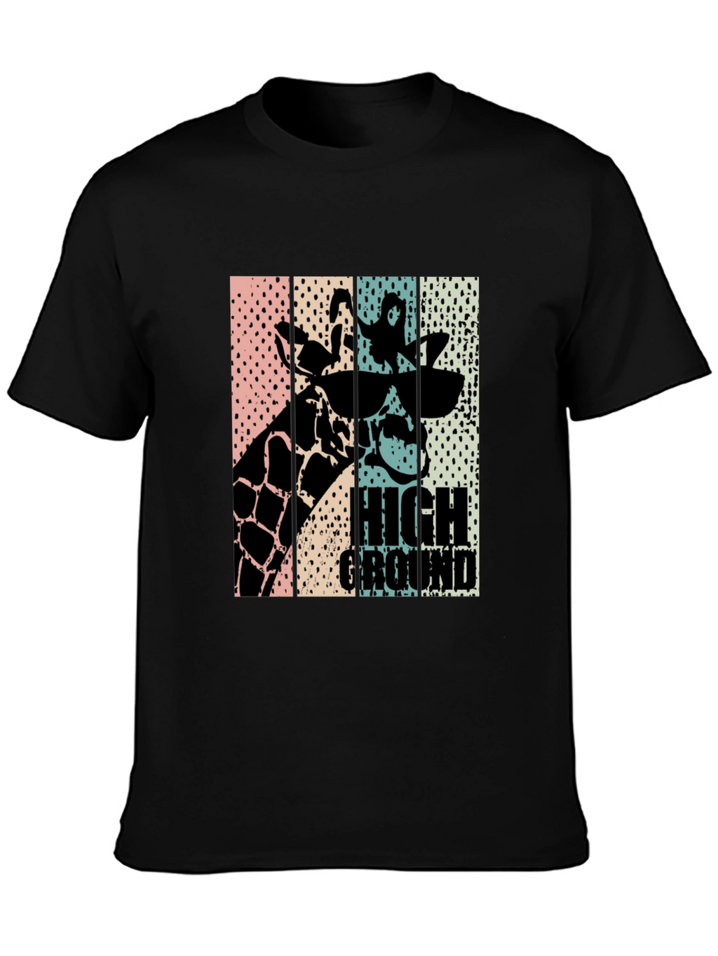 High Ground Giraffe Graphic Tee - Cool Animal Design
