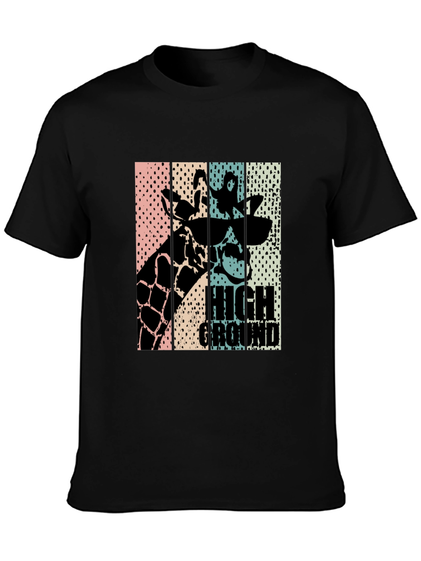High Ground Giraffe Graphic Tee - Cool Animal Design