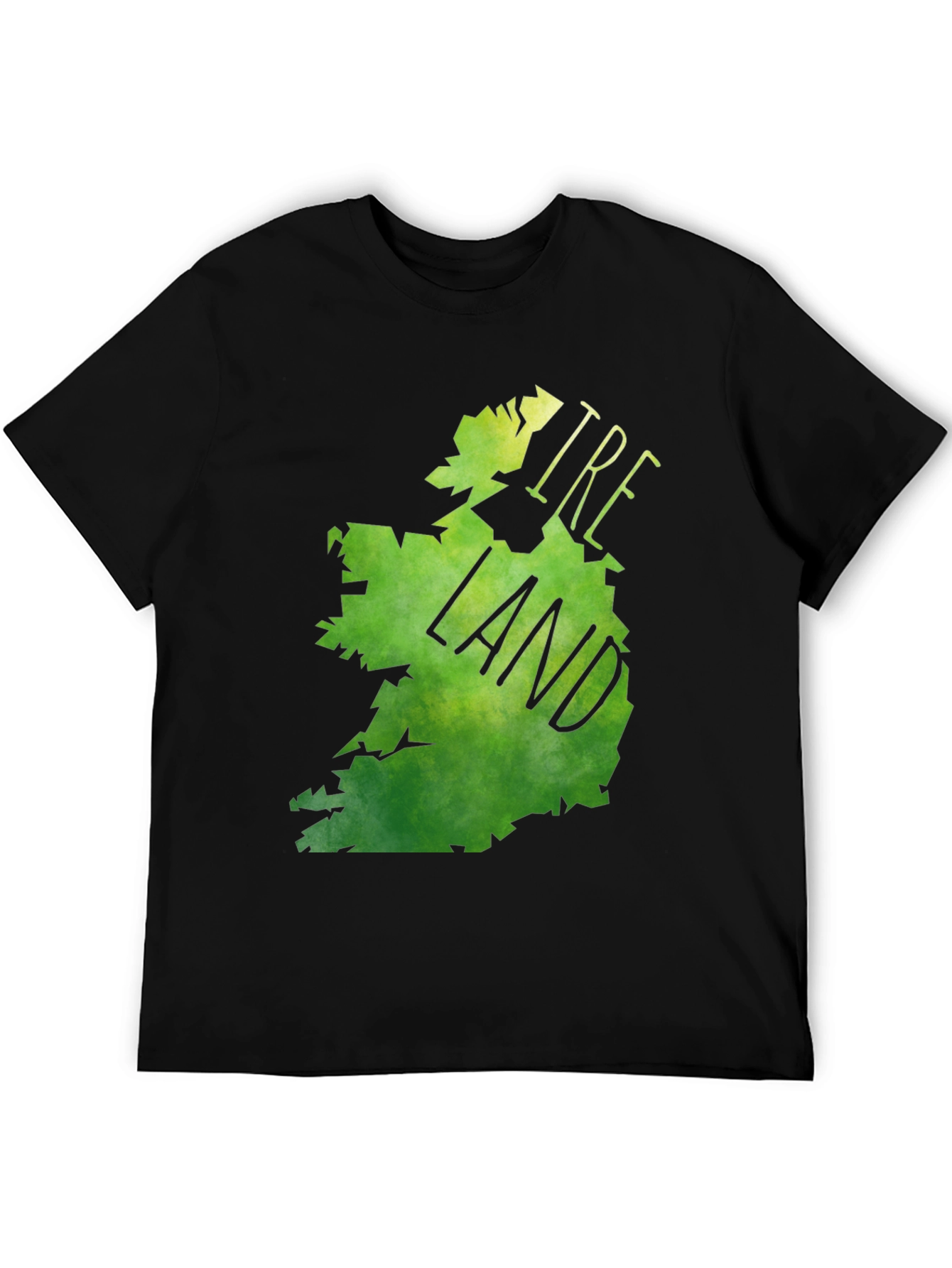 Ireland Map Tee - Green Watercolor Country Graphic T-Shirt