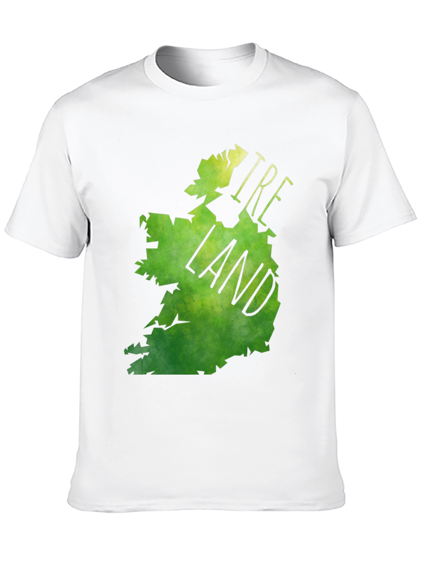 Ireland Map Tee - Green Watercolor Country Graphic T-Shirt