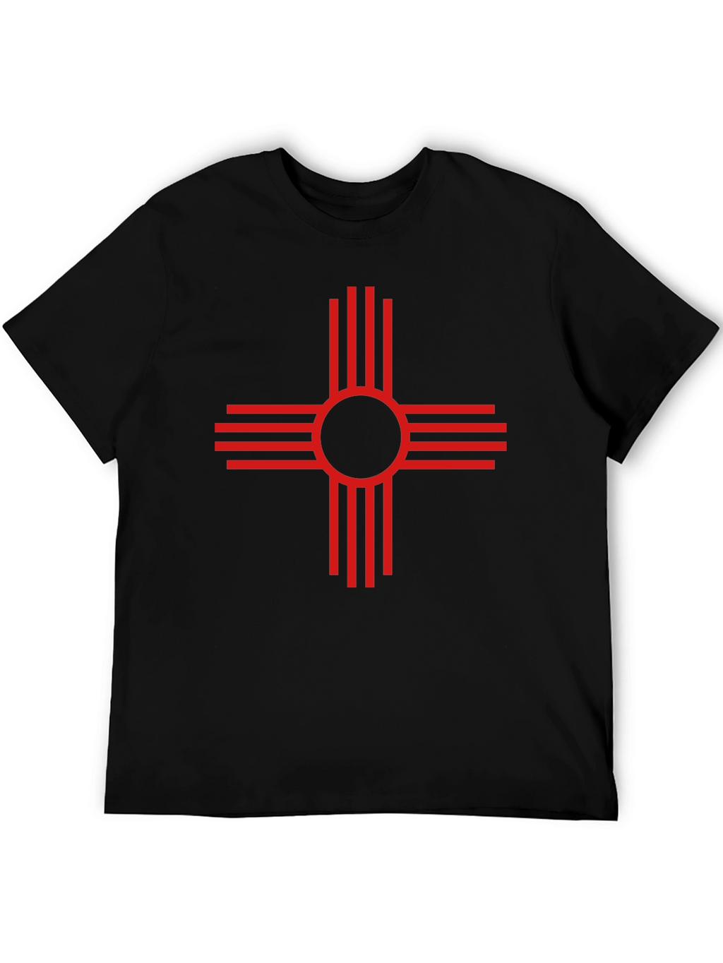 Red Zia Symbol Black Tee