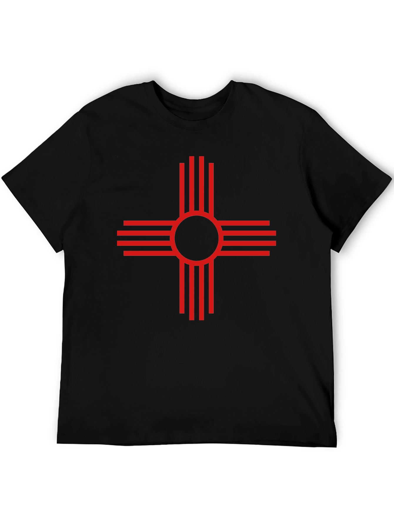 Red Zia Symbol Black Tee