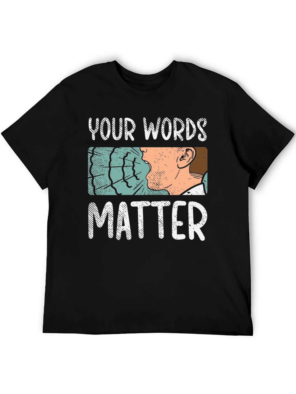 Your Words Matter Graphic Tee - Black