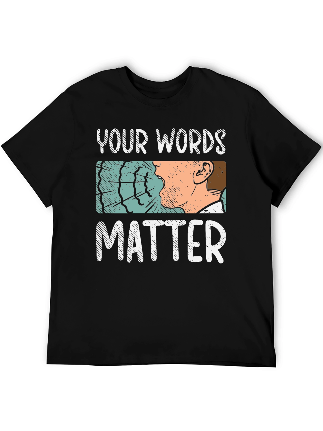 Your Words Matter Graphic Tee - Black