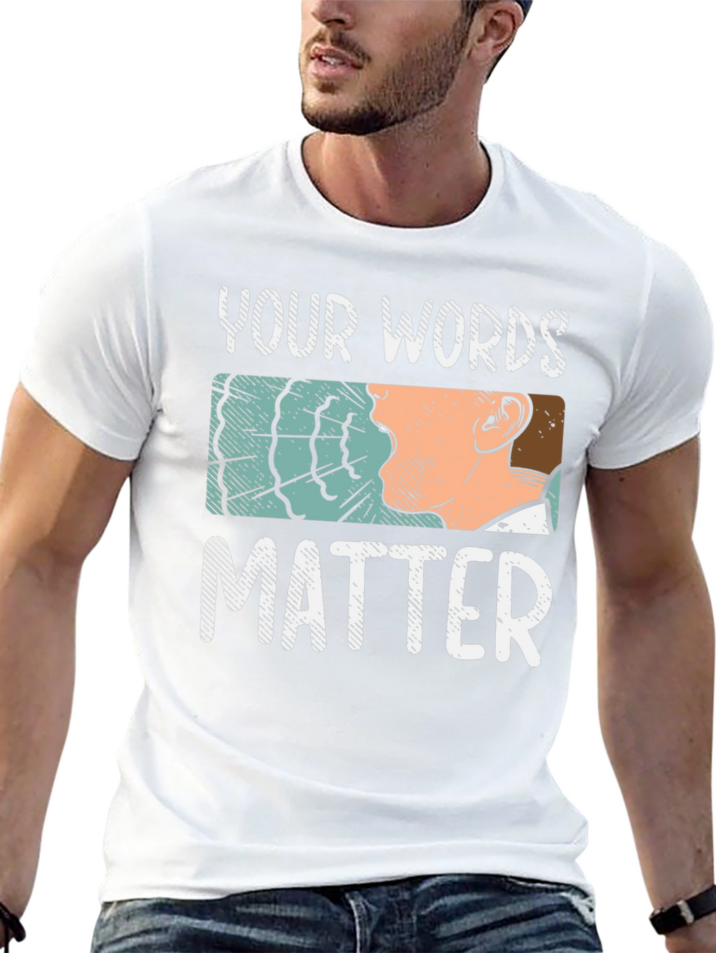 Your Words Matter Graphic Tee - Black