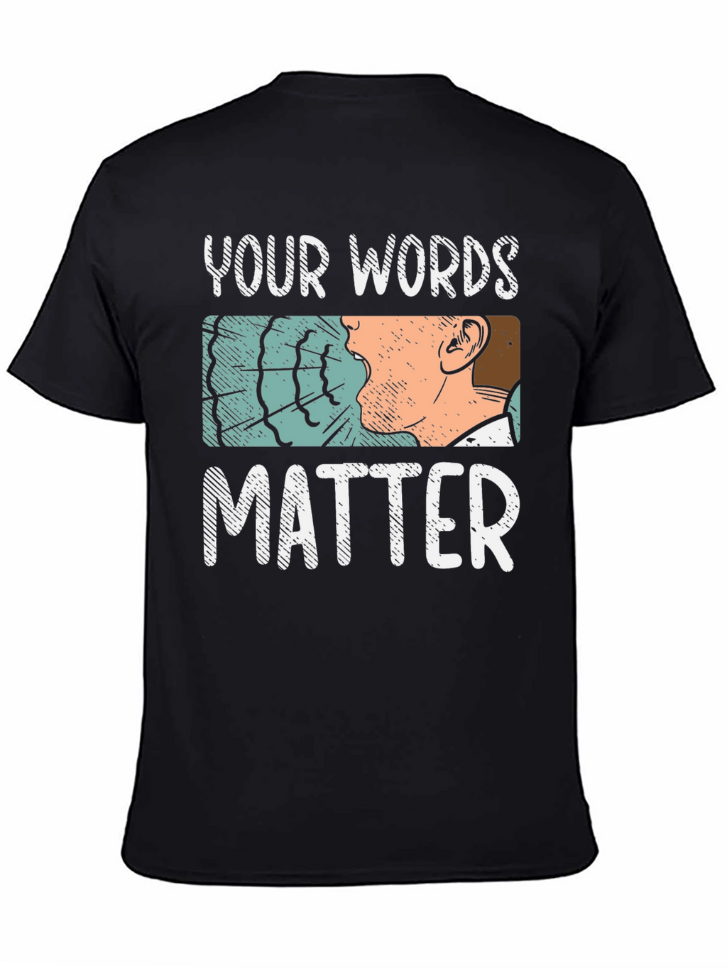 Your Words Matter Graphic Tee - Black