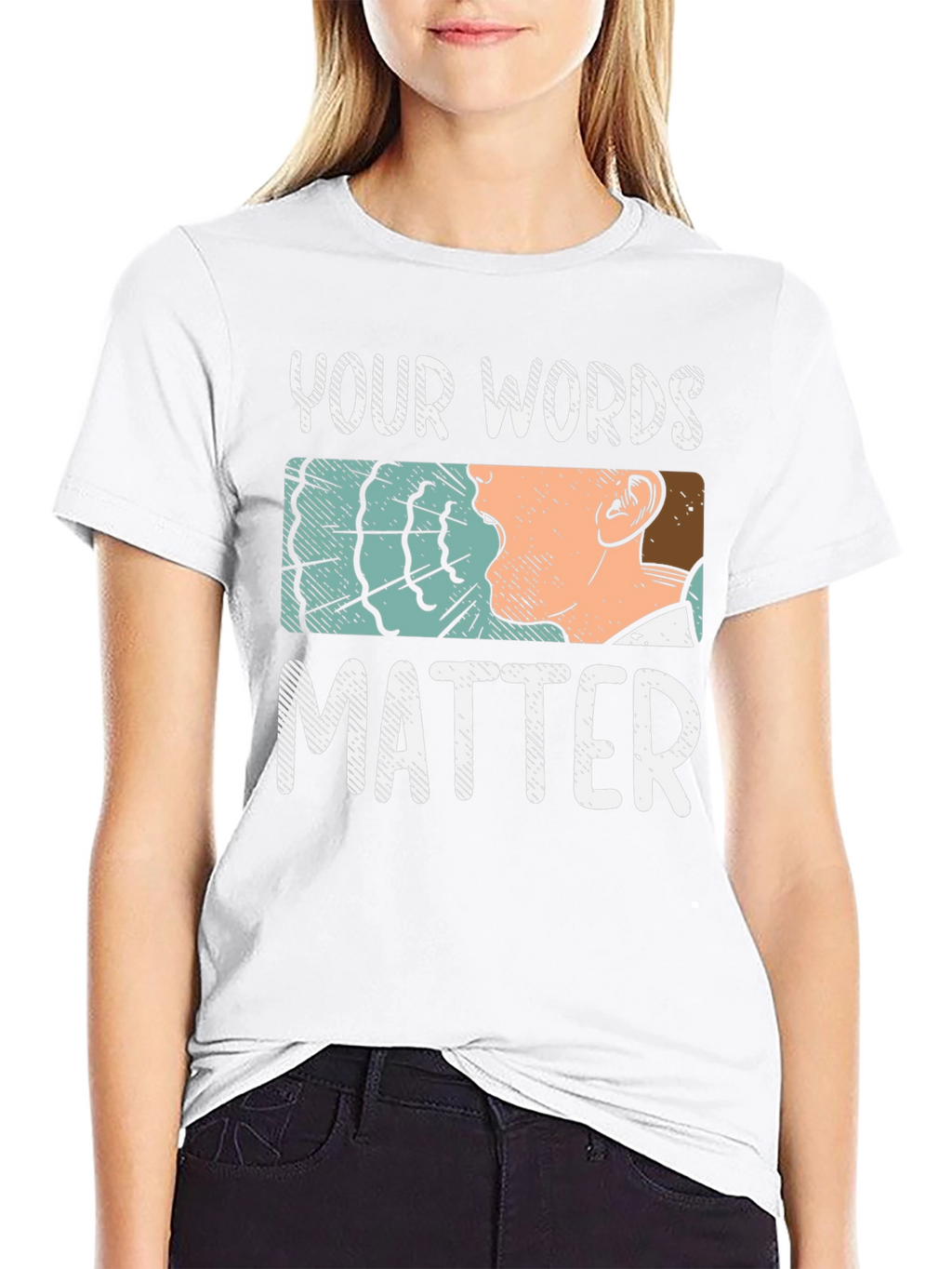 Your Words Matter Graphic Tee - Black