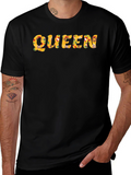 Pizza Queen Black T-Shirt - Fun Foodie Tee