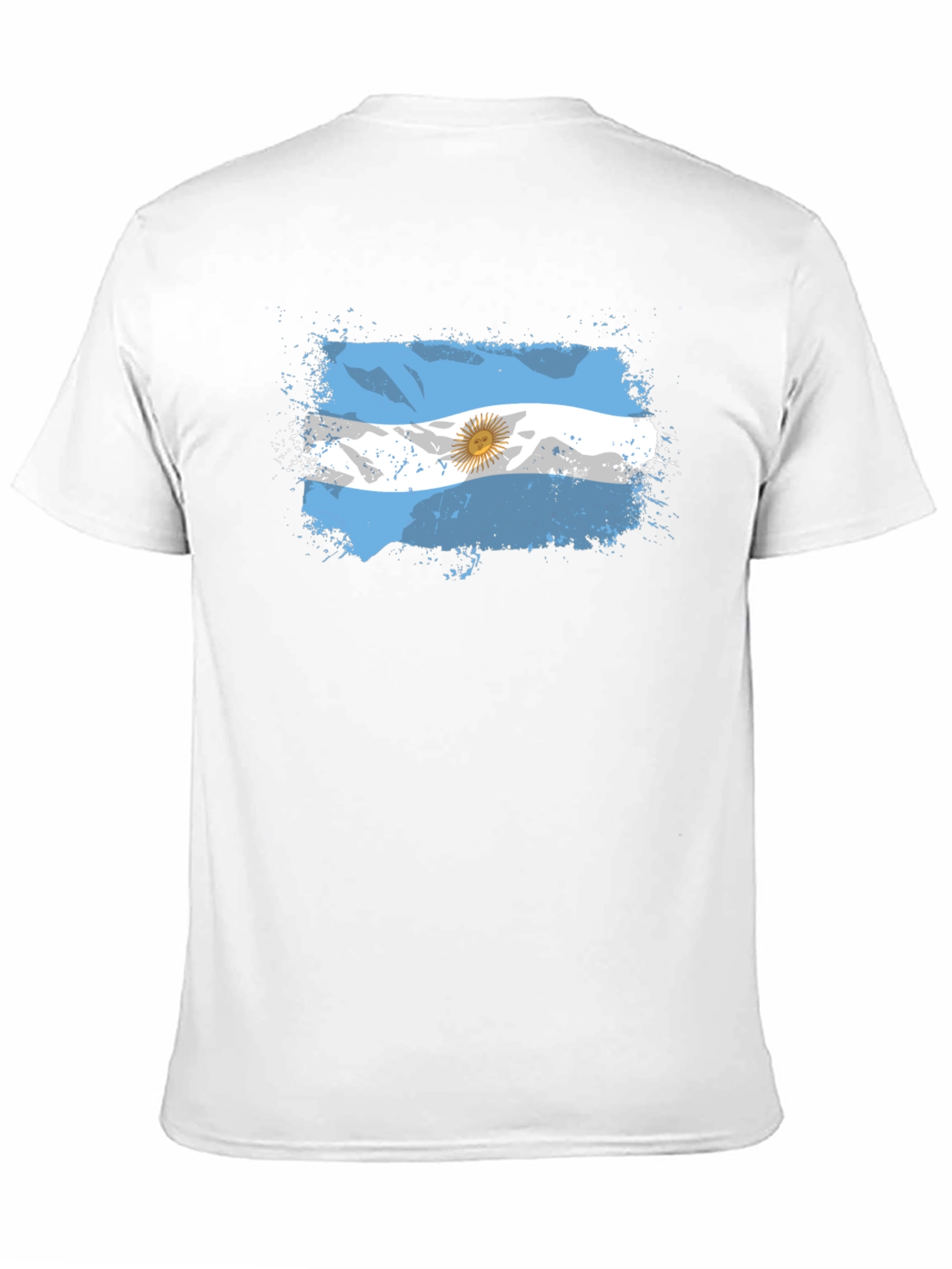 Argentina Flag Graphic Black T-Shirt