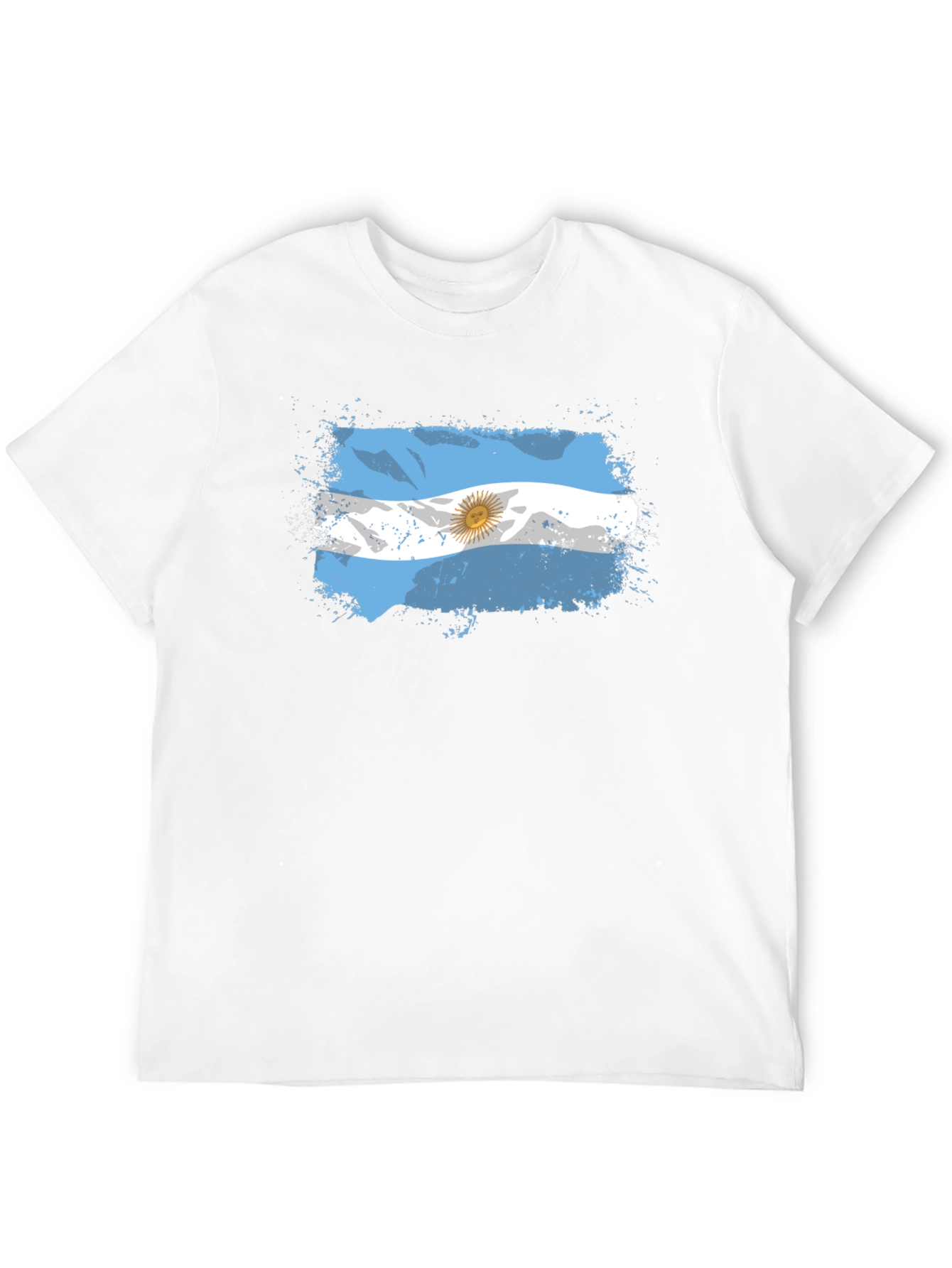 Argentina Flag Graphic Black T-Shirt