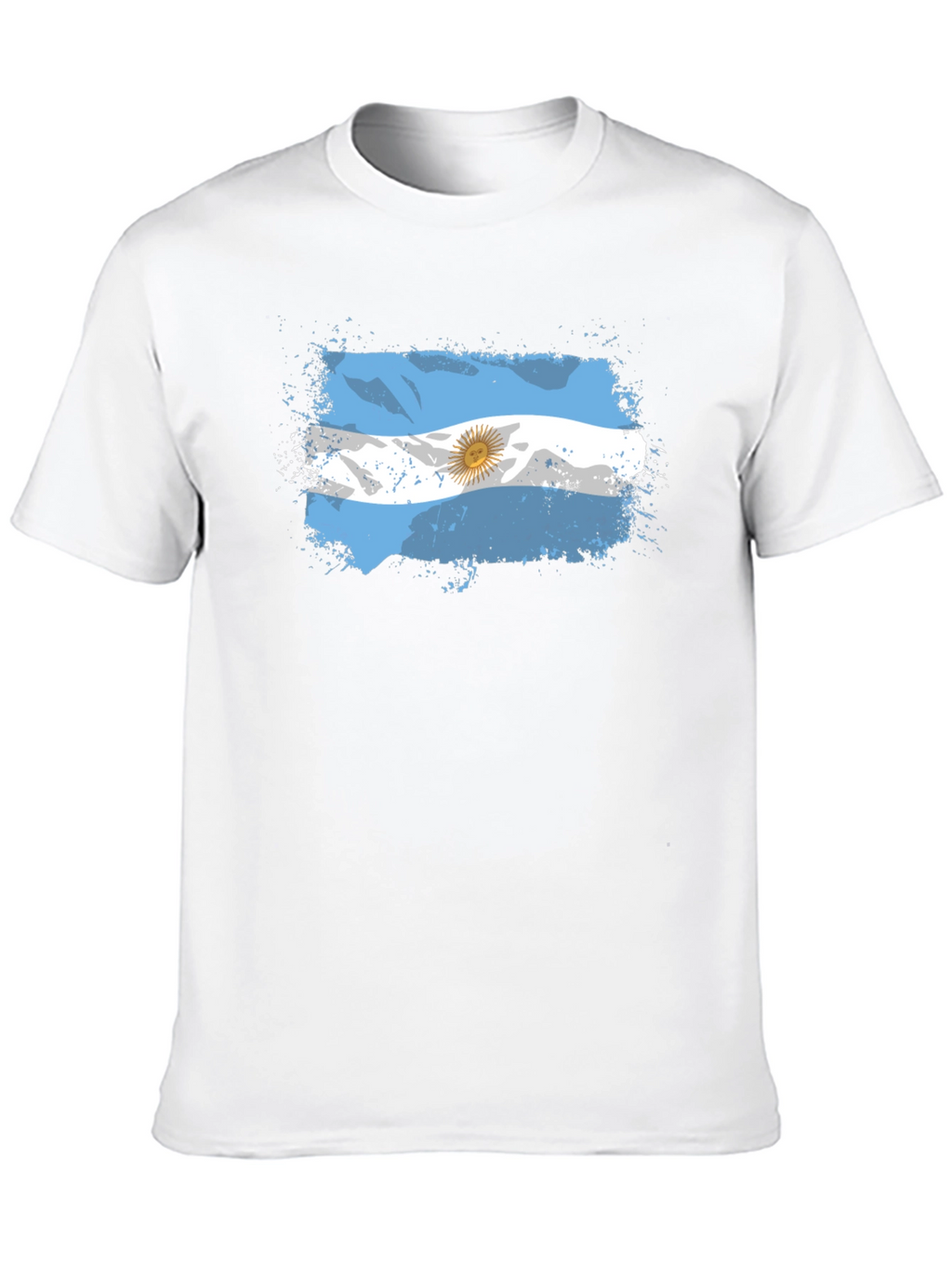 Argentina Flag Graphic Black T-Shirt