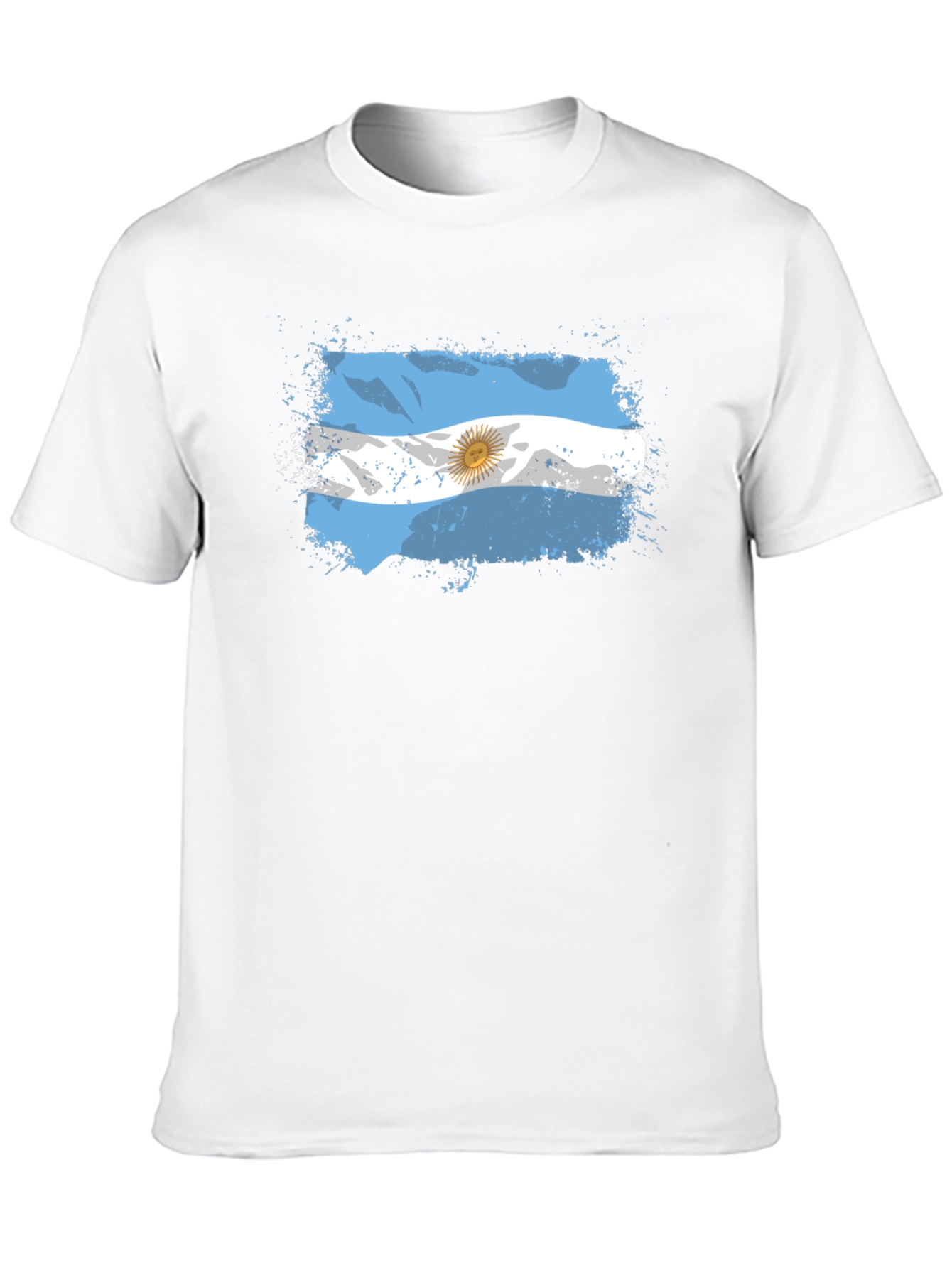 Argentina Flag Graphic Black T-Shirt
