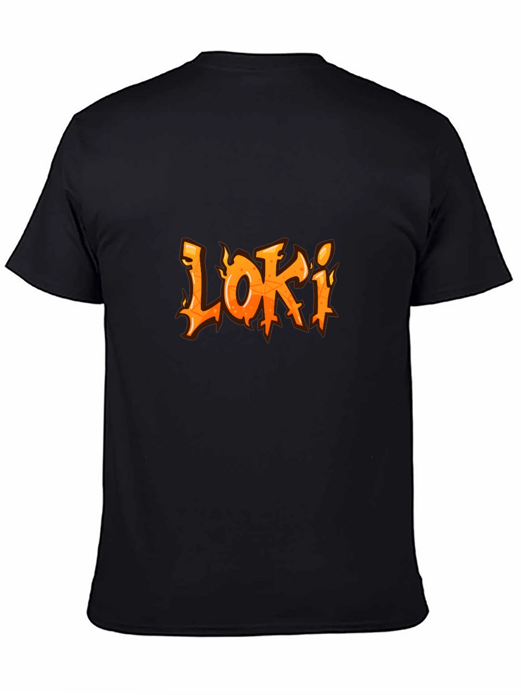 Loki Flame Graphic T-Shirt - Black Cotton Tee