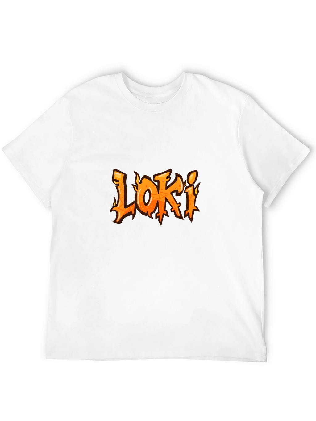 Loki Flame Graphic T-Shirt - Black Cotton Tee