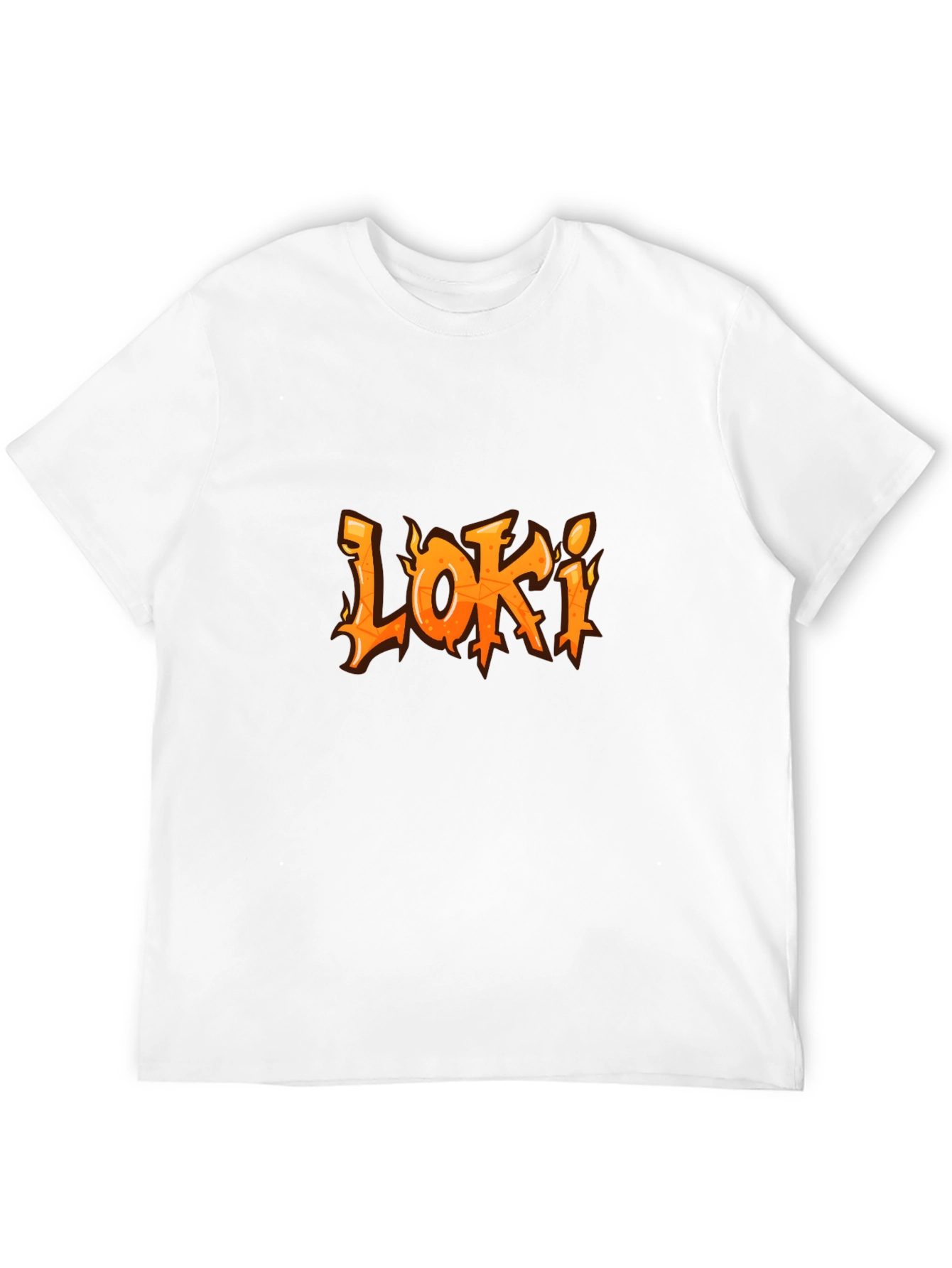 Loki Flame Graphic T-Shirt - Black Cotton Tee