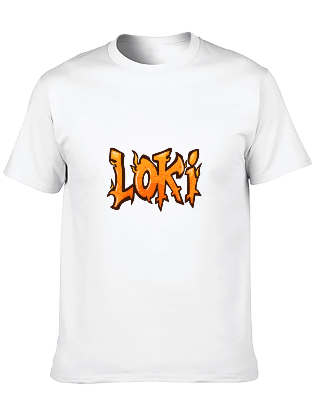 Loki Flame Graphic T-Shirt - Black Cotton Tee