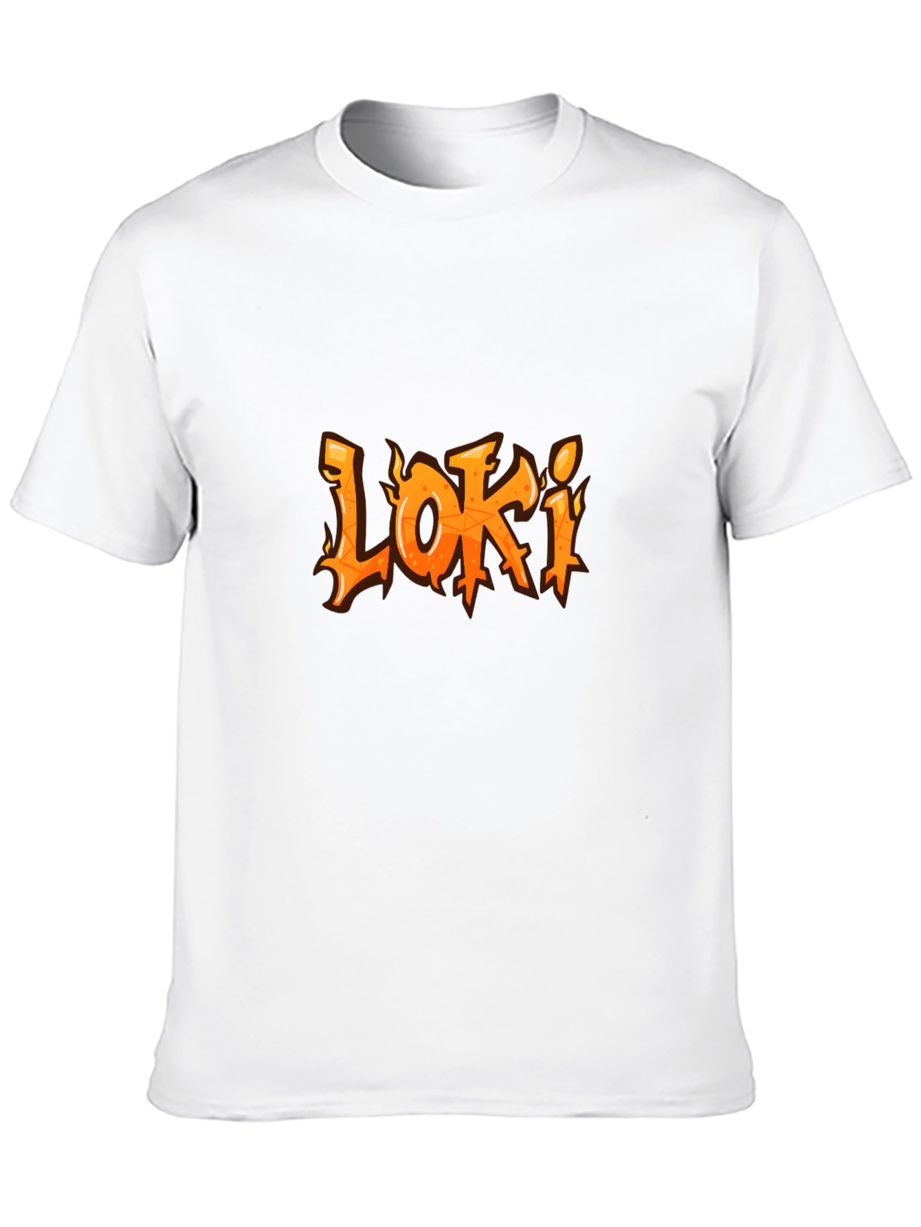 Loki Flame Graphic T-Shirt - Black Cotton Tee