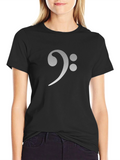 Bass Clef Graphic Tee - Stylish Music Shirt
