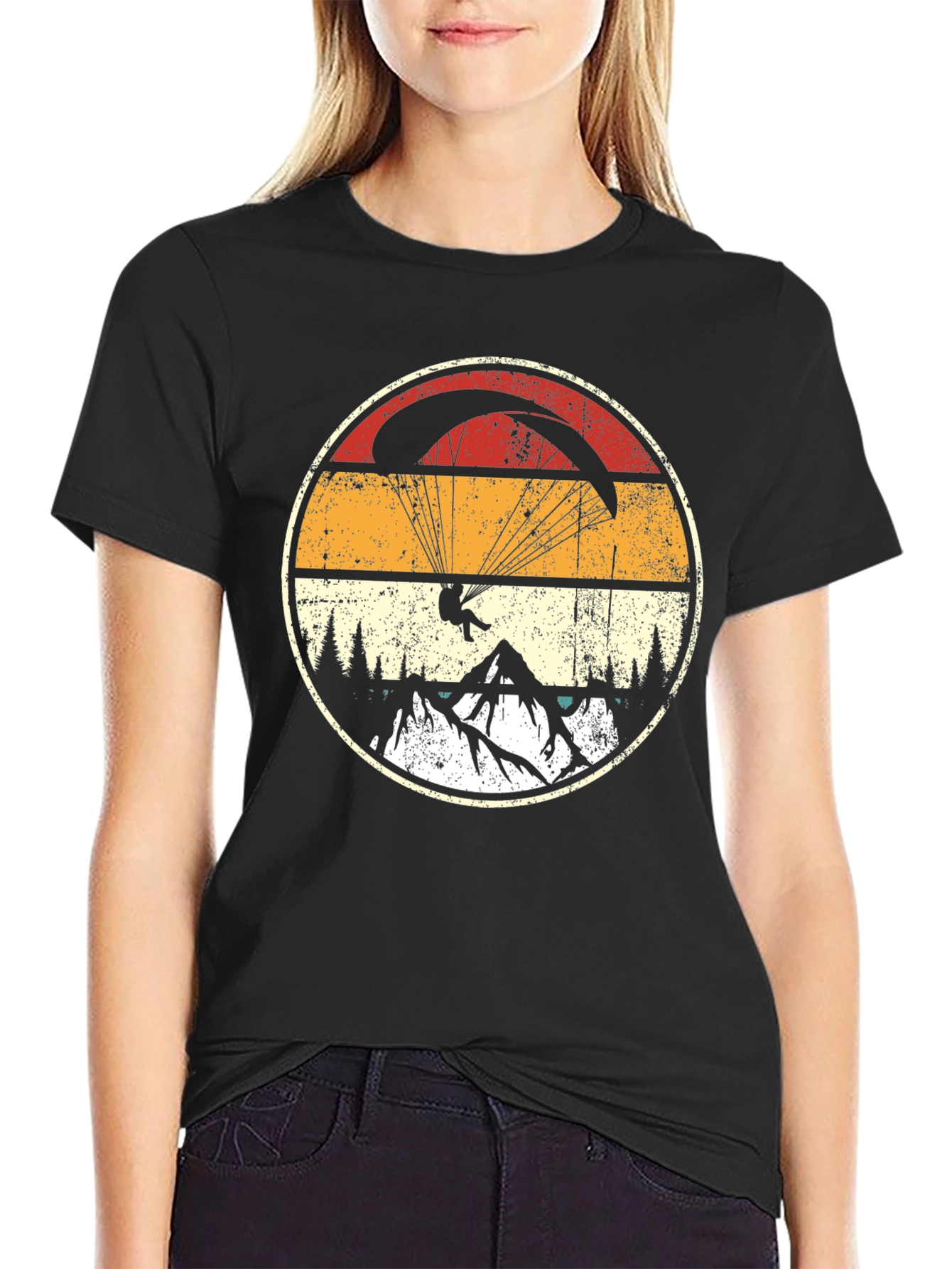 Vintage Paragliding Mountain T-Shirt