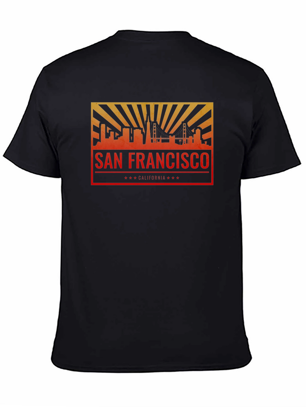 San Francisco Skyline Graphic Tee - Black Crew Neck