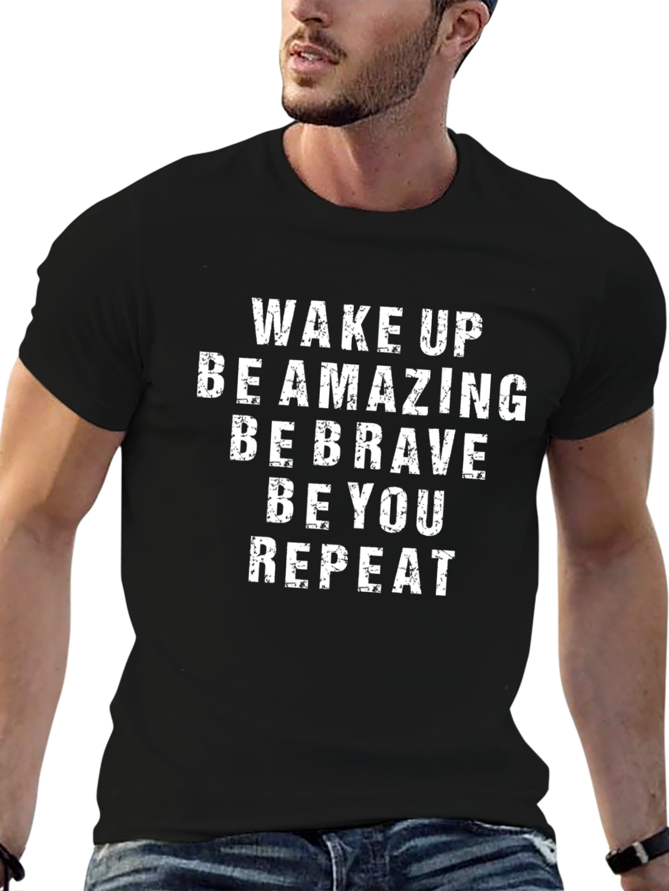 Motivational Graphic T-Shirt - Wake Up Be Amazing!