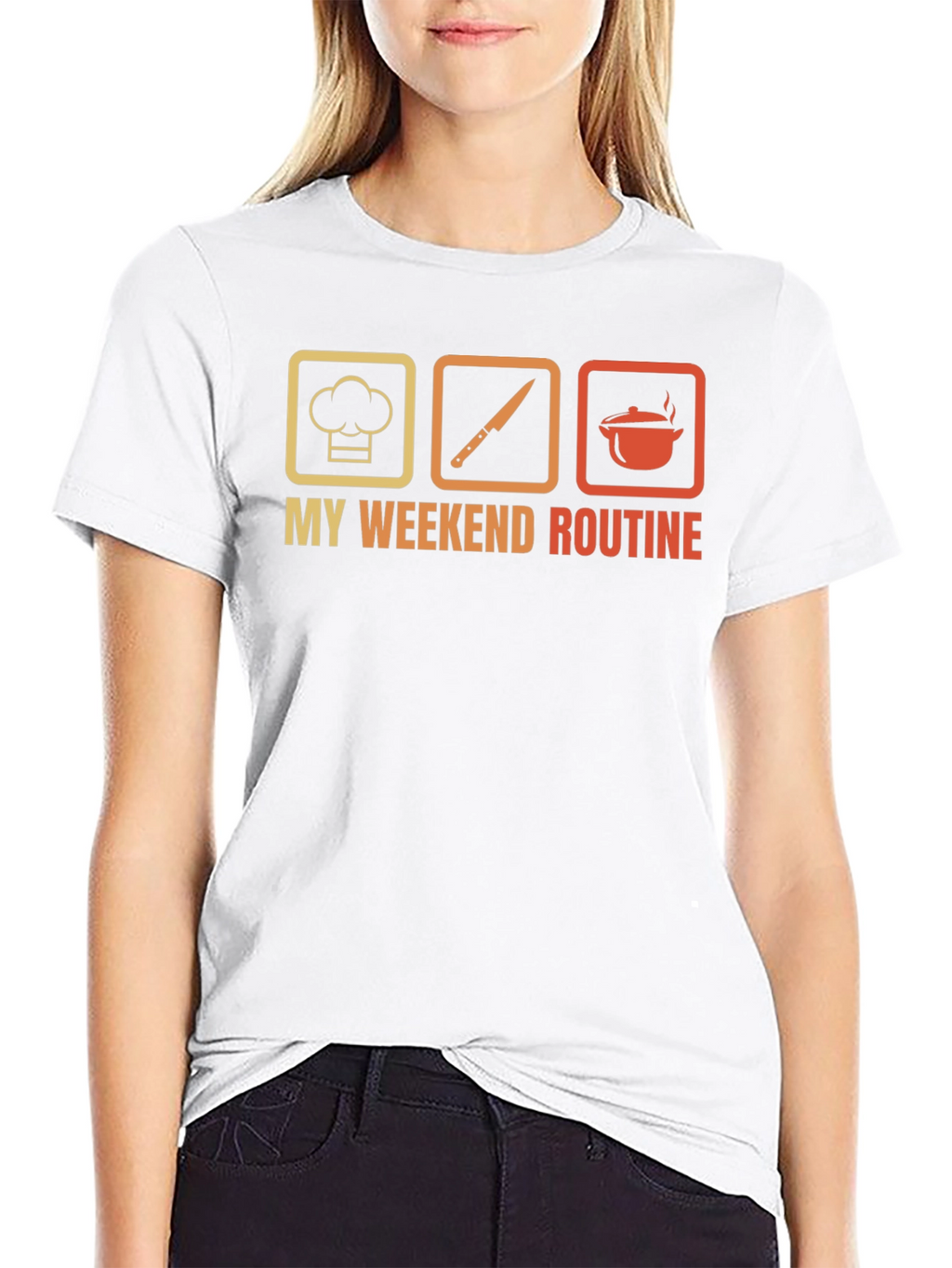 Chefs Weekend Routine Graphic Tee - Black