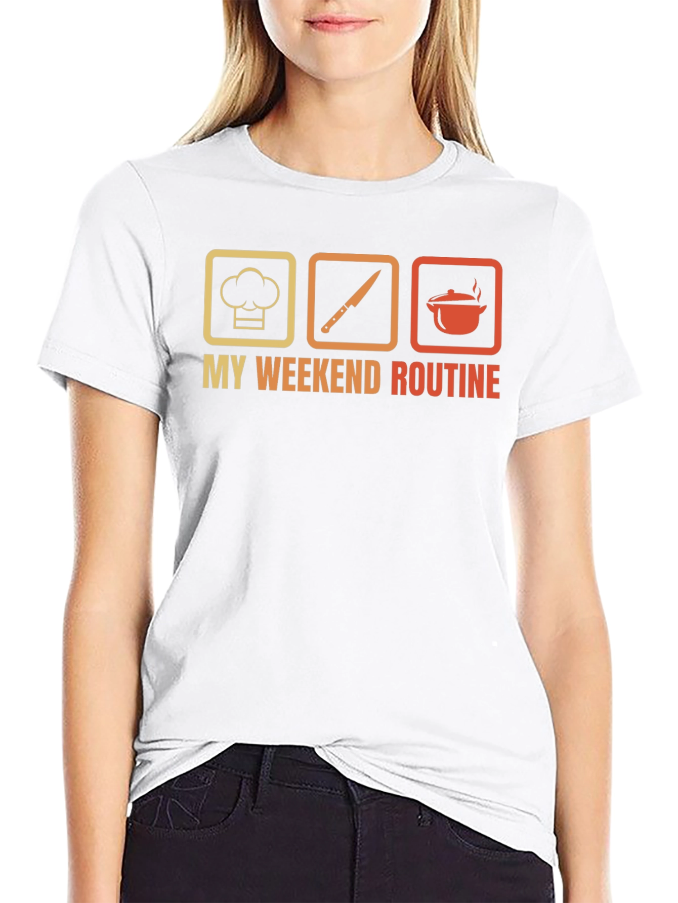 Chefs Weekend Routine Graphic Tee - Black