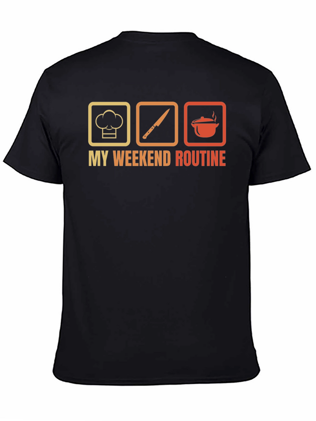 Chefs Weekend Routine Graphic Tee - Black