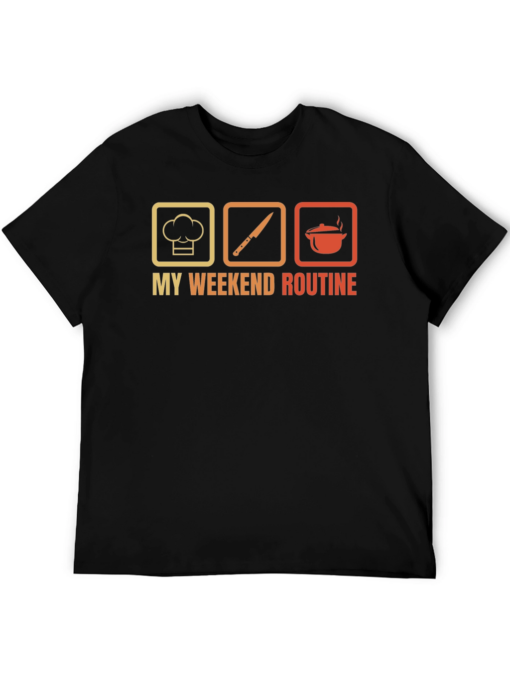 Chefs Weekend Routine Graphic Tee - Black