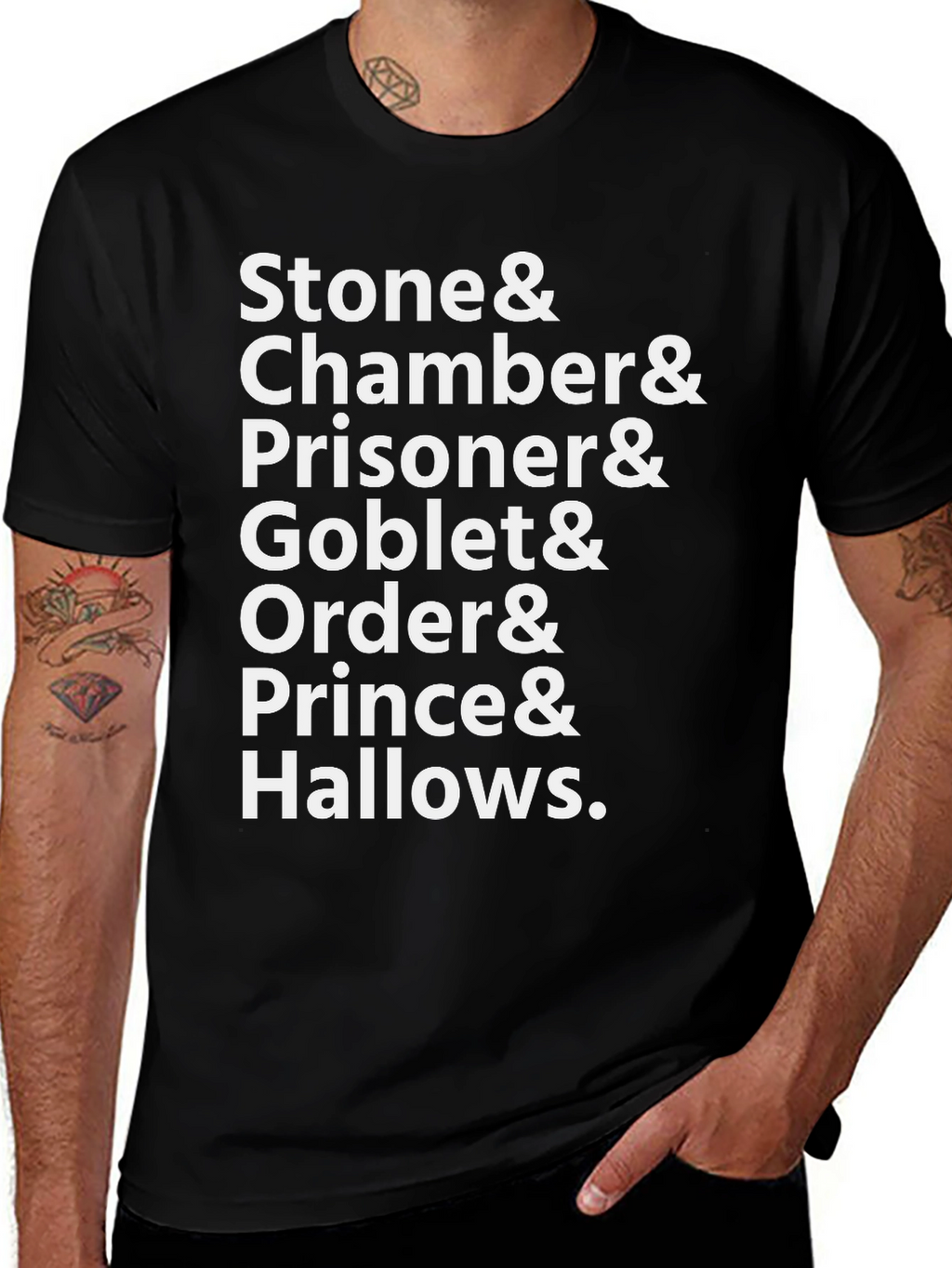 Harry Potter Book Titles Black T-Shirt