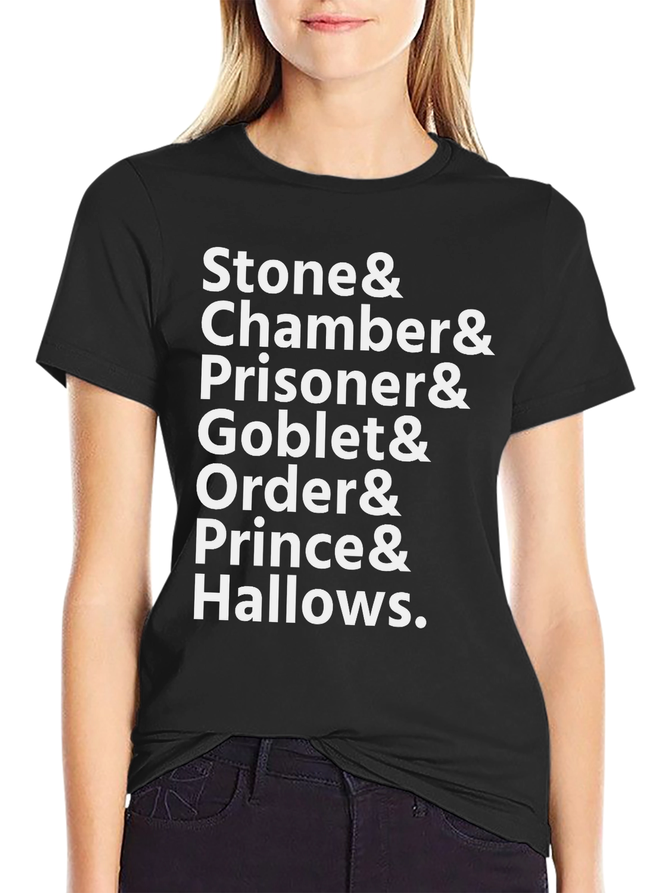 Harry Potter Book Titles Black T-Shirt