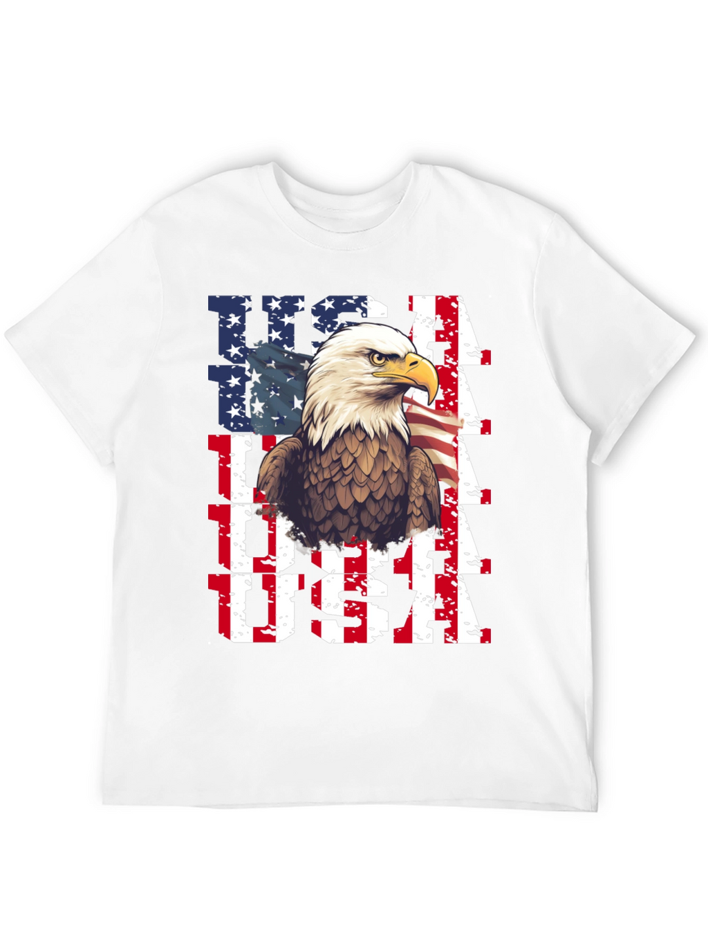 Patriotic Eagle USA Flag Graphic Tee
