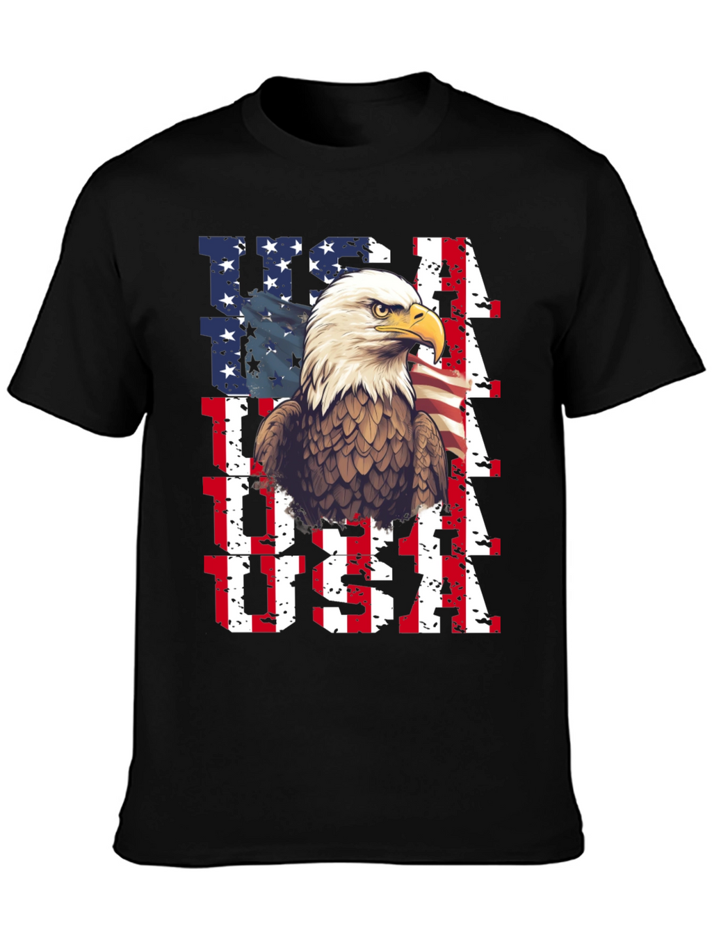 Patriotic Eagle USA Flag Graphic Tee