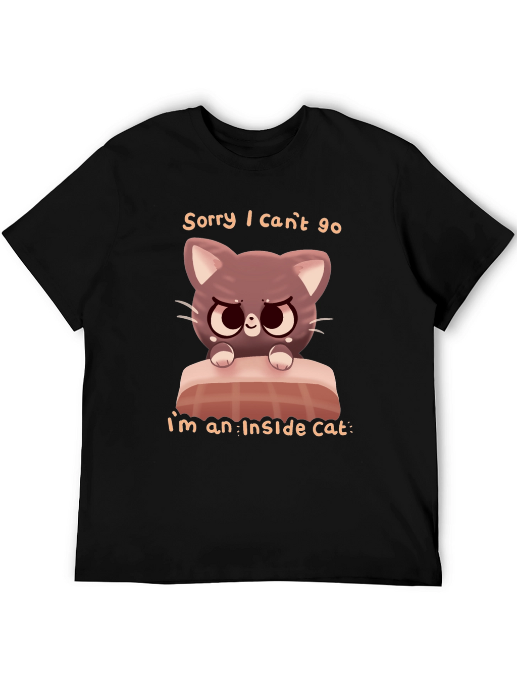Funny Inside Cat T-Shirt - Cartoon Cat Graphic Tee