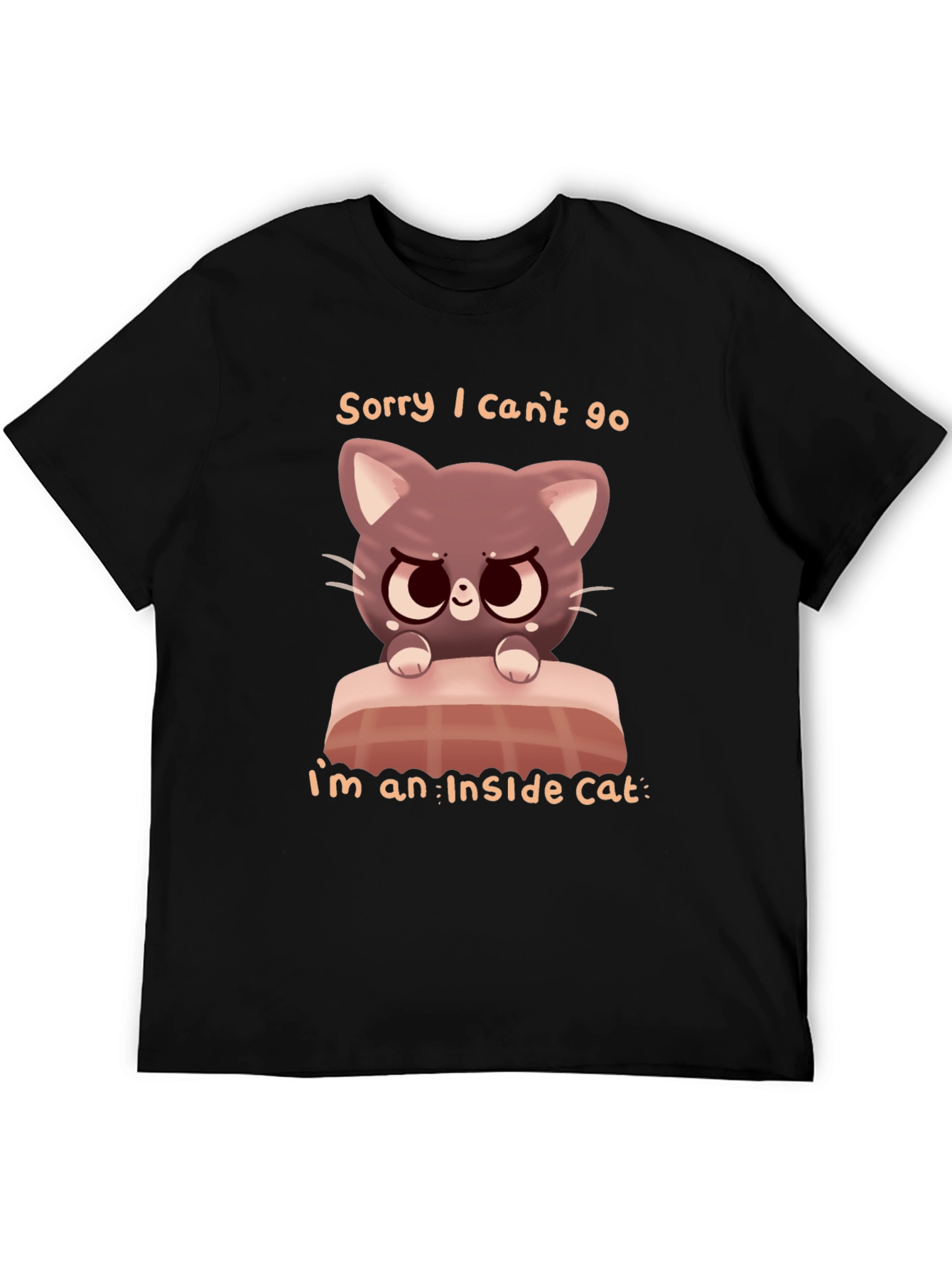 Funny Inside Cat T-Shirt - Cartoon Cat Graphic Tee