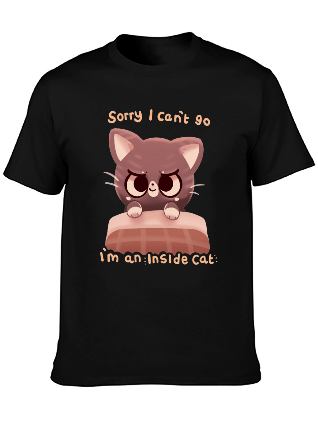 Funny Inside Cat T-Shirt - Cartoon Cat Graphic Tee