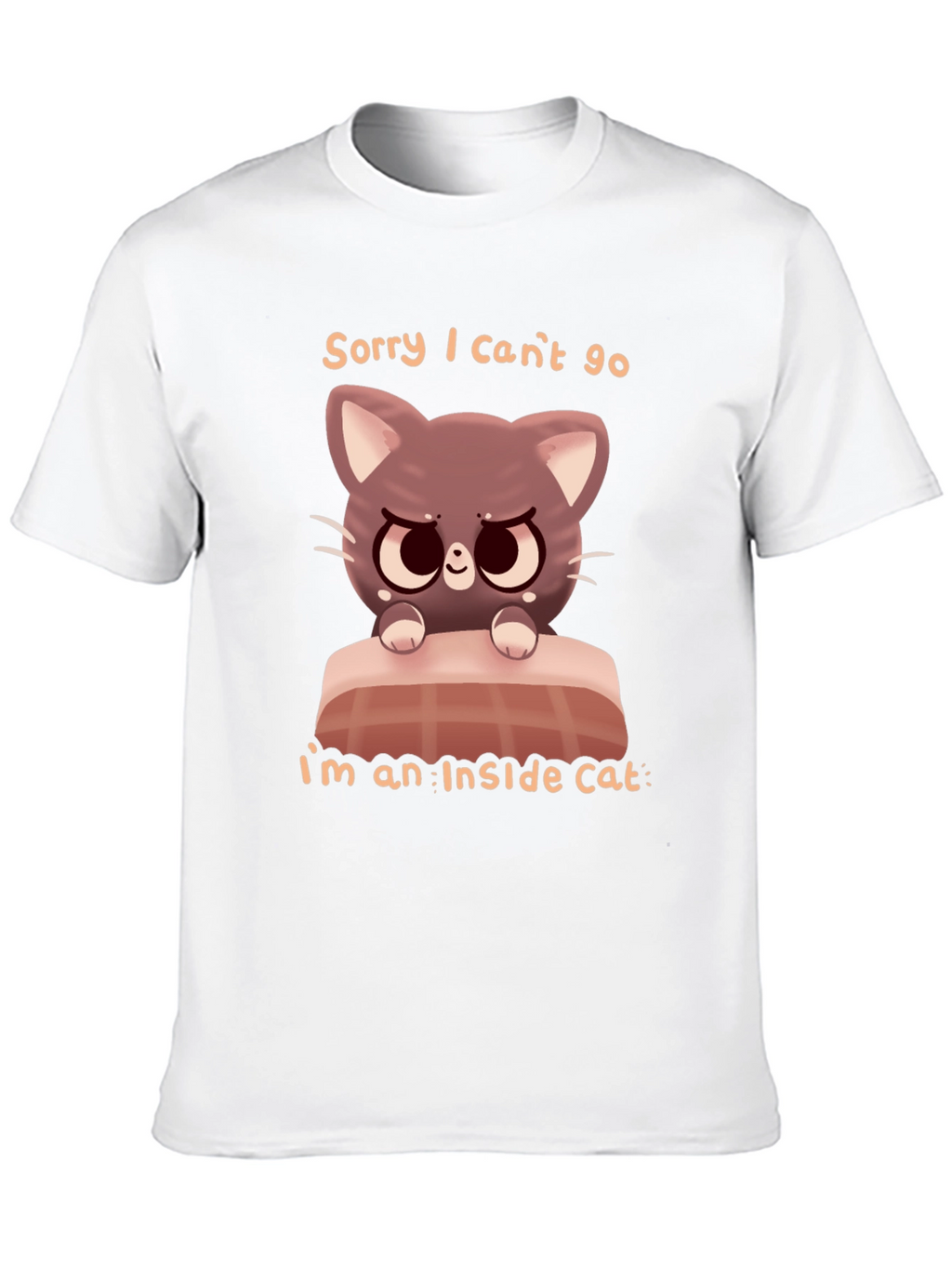 Funny Inside Cat T-Shirt - Cartoon Cat Graphic Tee