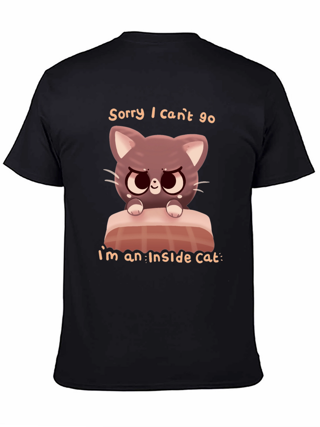 Funny Inside Cat T-Shirt - Cartoon Cat Graphic Tee