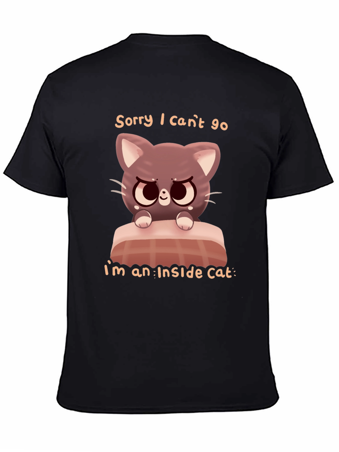 Funny Inside Cat T-Shirt - Cartoon Cat Graphic Tee
