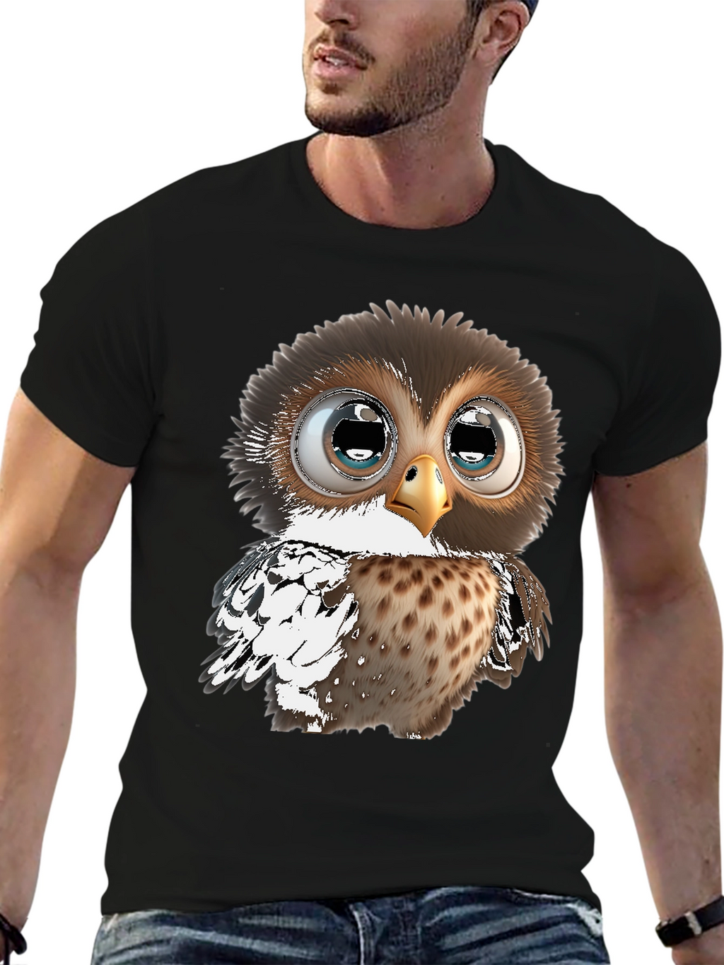 Owl Graphic Print T-Shirt