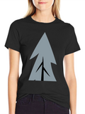 Geometric Tree Graphic Print T-Shirt