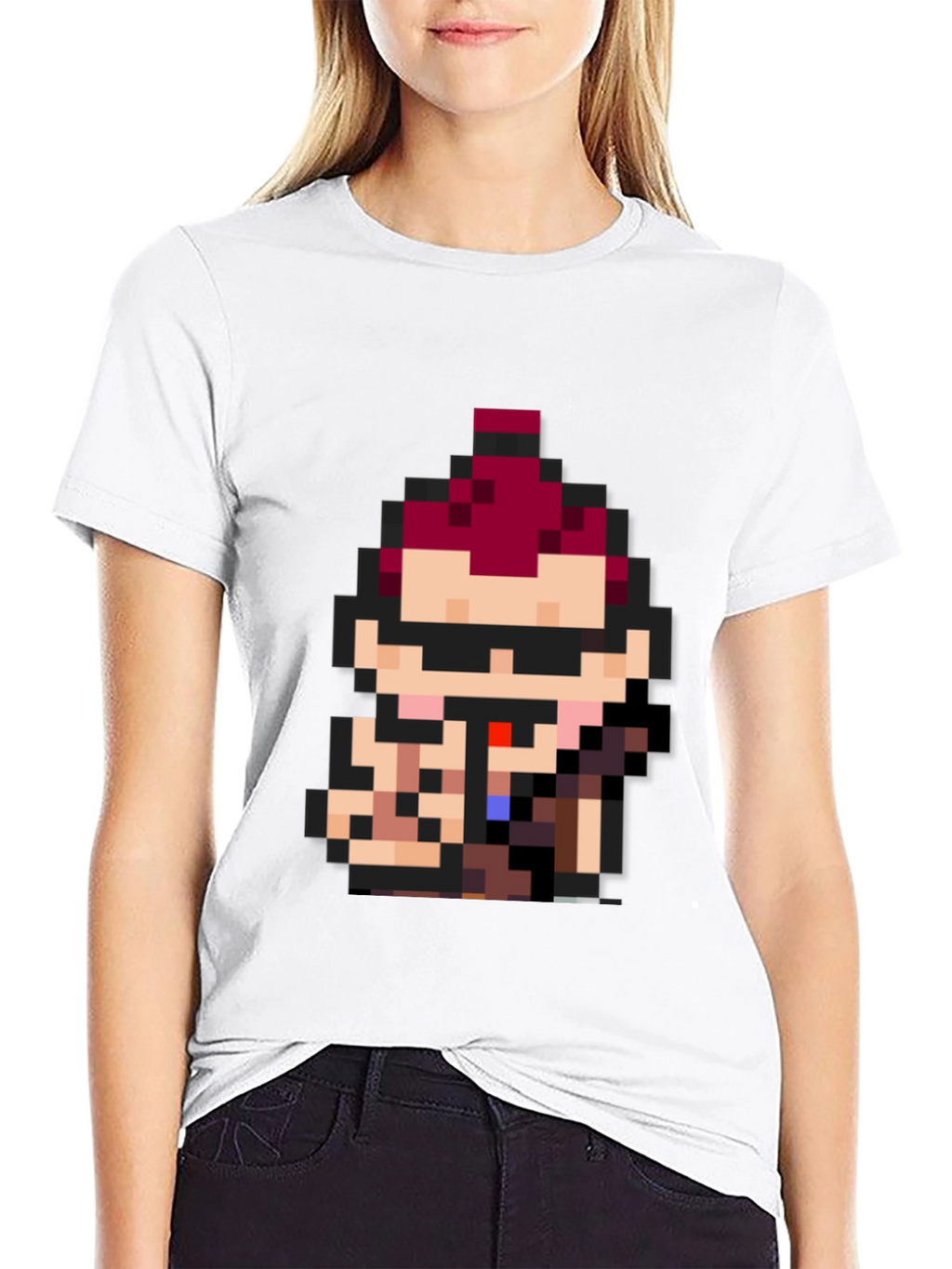 Pixel Art Character Black Tee
