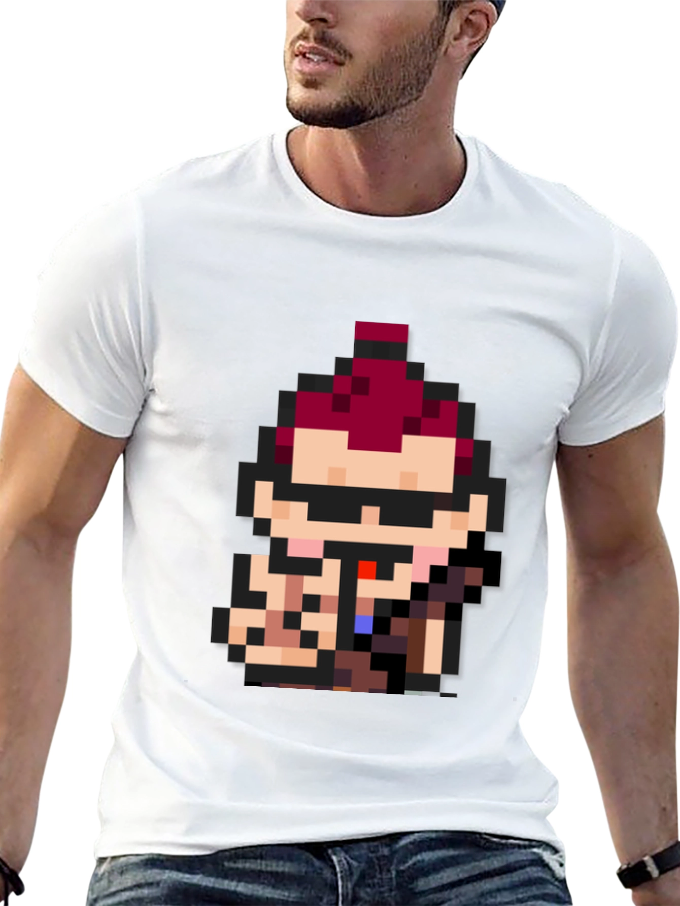 Pixel Art Character Black Tee