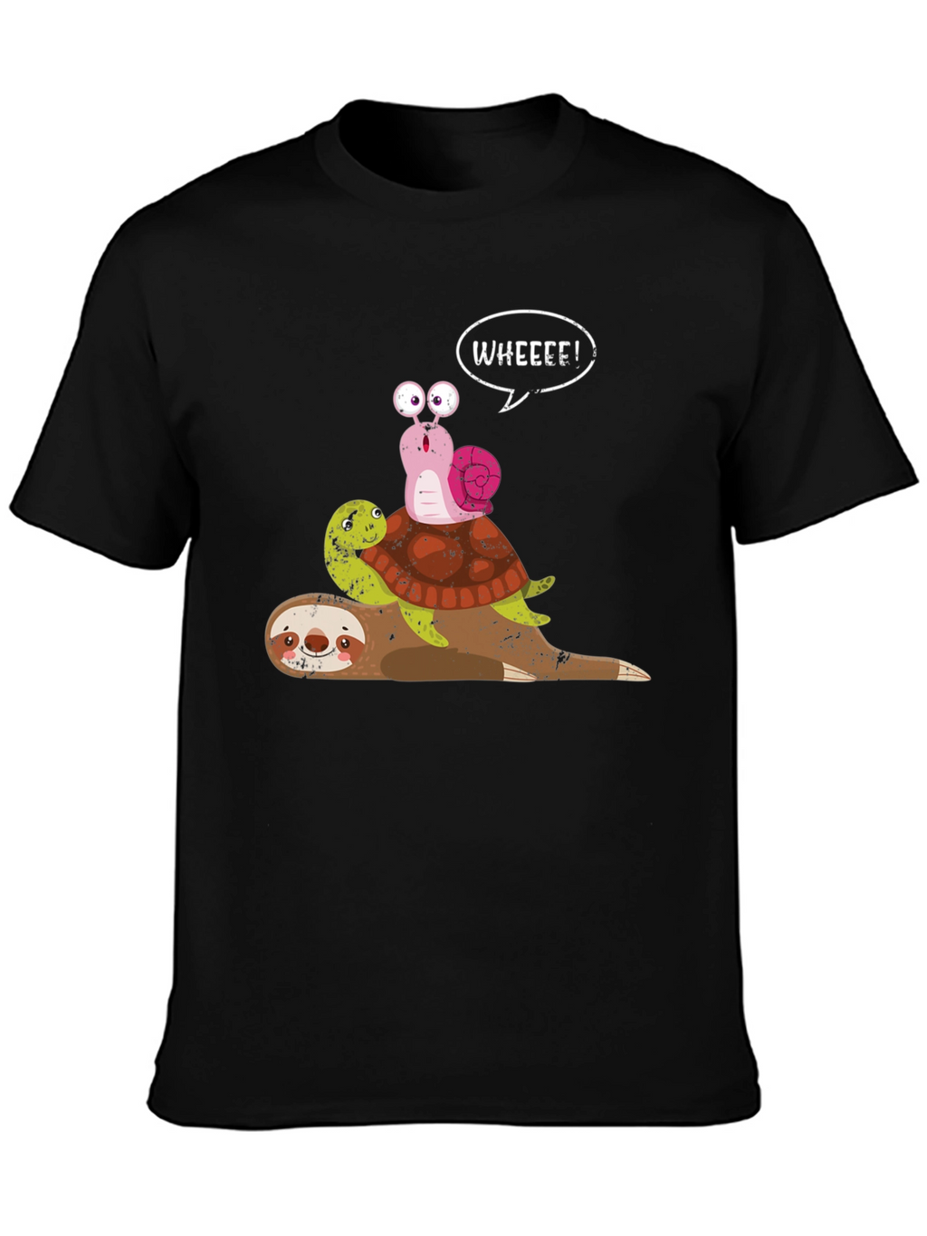 Sloth Turtle Snail Graphic Tee - Wheeee!