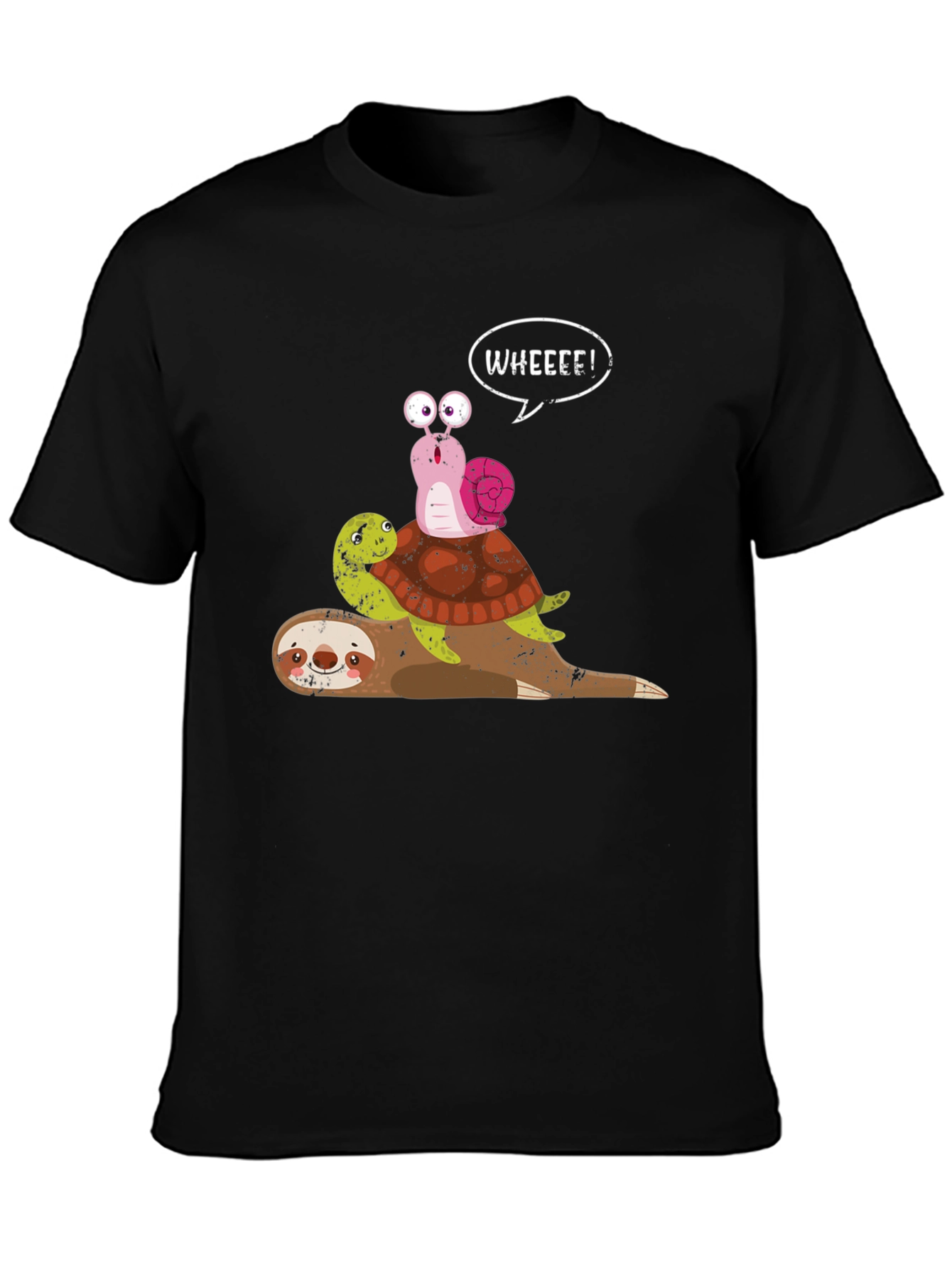 Sloth Turtle Snail Graphic Tee - Wheeee!