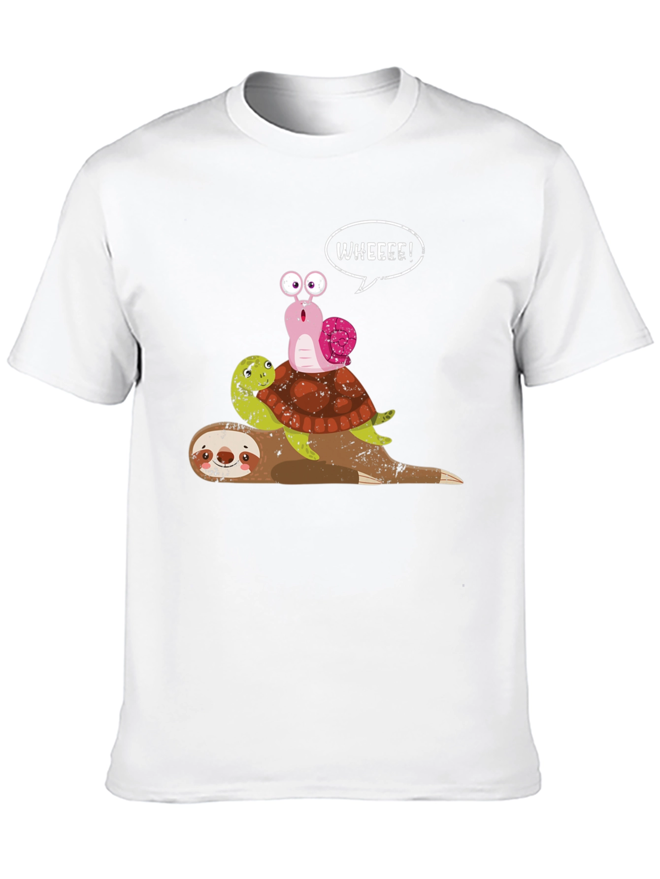 Sloth Turtle Snail Graphic Tee - Wheeee!